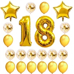 Zestaw balonów na 18 urodziny -1 komplet